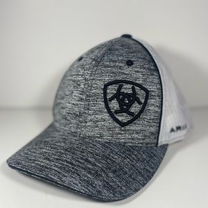 Ariat Heather Gray hat with black logo Snapback